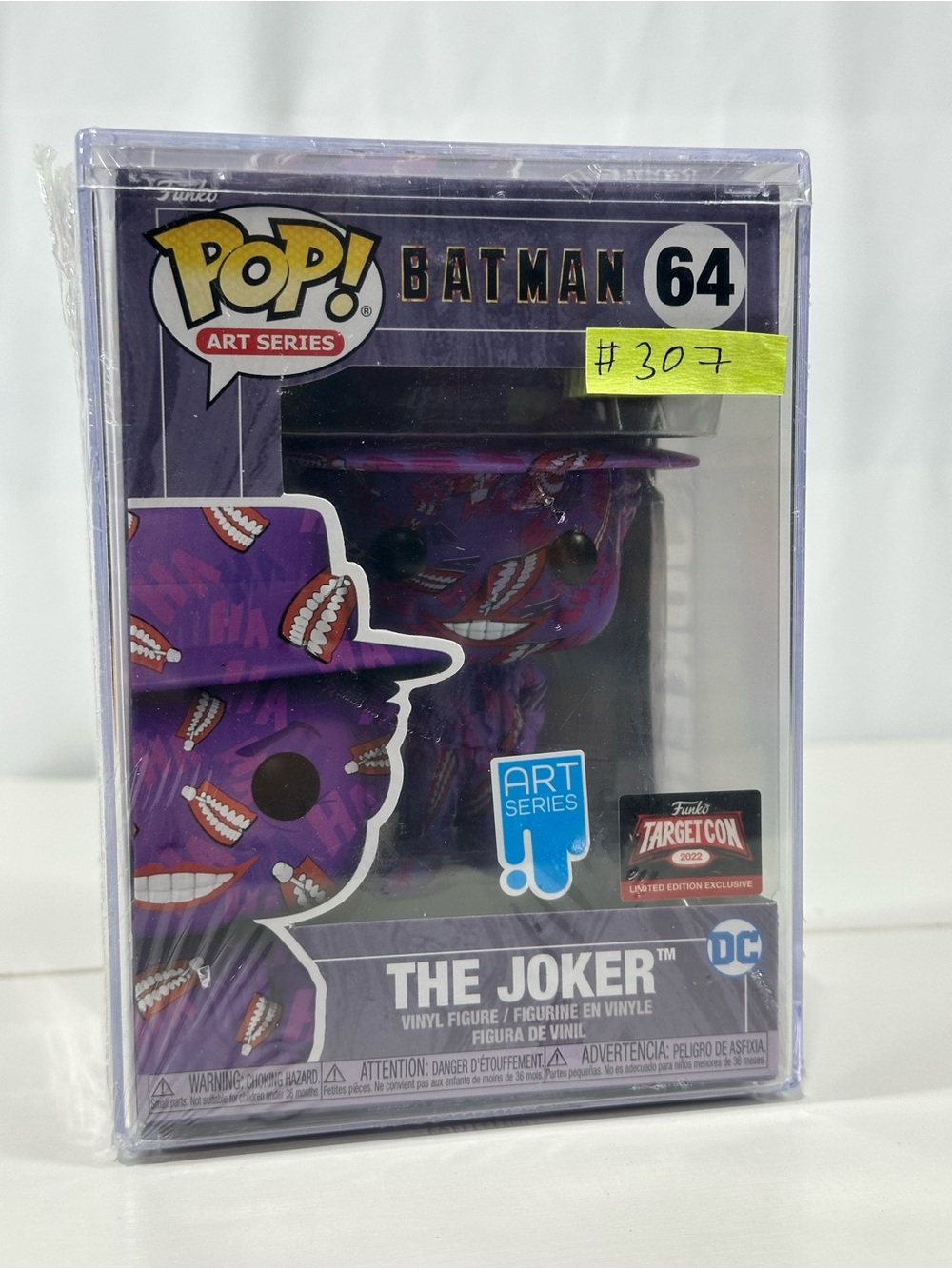 #307 The Joker Funko Pop Art Series #64 Sealed In Plastic Case